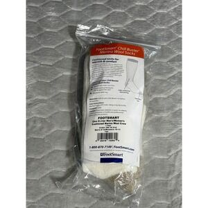 FootSmart Chill Buster Merino Wool Crew Socks Tan Mens 9-12 New Deadstock 61001